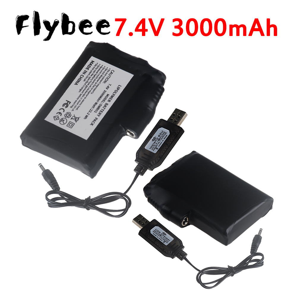 Heated Vest Battery - 7.4V Li-Polymer 3000mah Battery for Heated