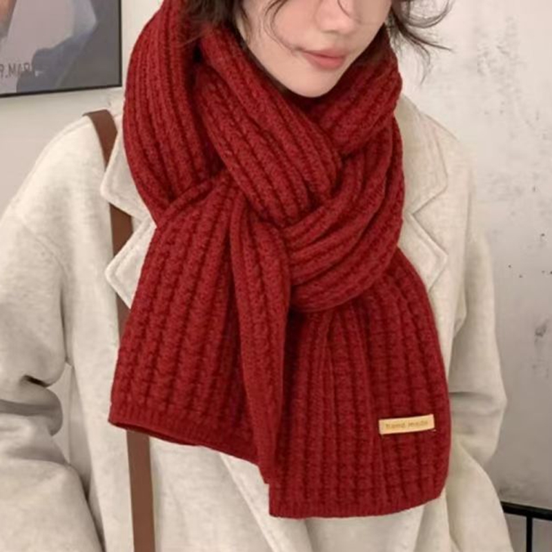 Thick Cable Knit Warm Cashmere - Wool Scarf Men ulasan dan harga