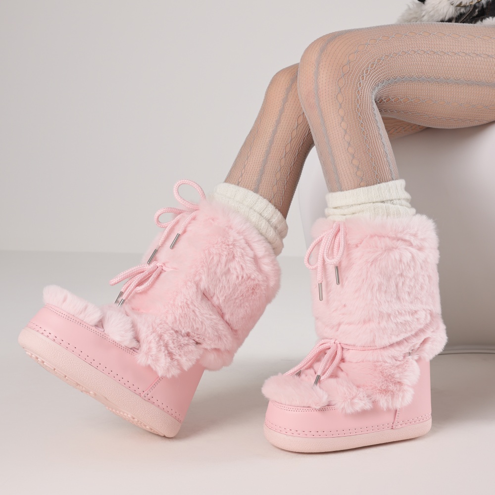 Furry Boots For Women Round To - Waterproof Winter Boot ulasan dan harga