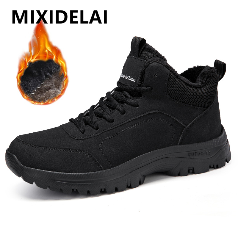 Winter Men's Boots Warm Plush  - Waterproof Winter Boot ulasan dan harga