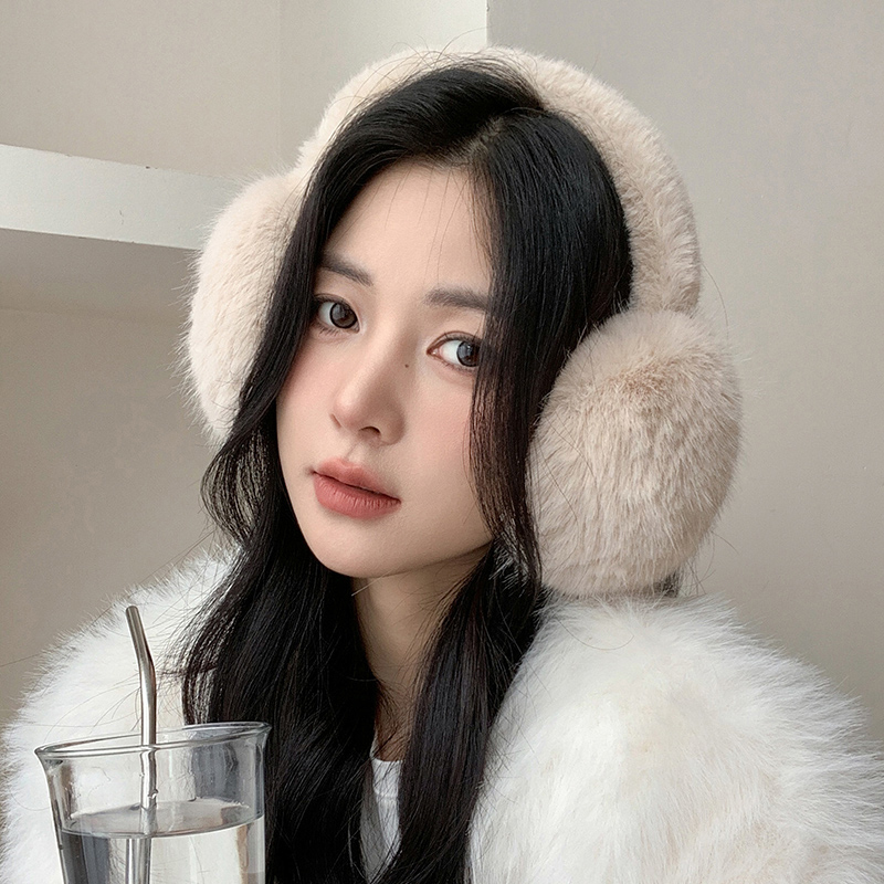 Solid Color Soft Plush Ear War - Earmuffs Foldable ulasan dan harga
