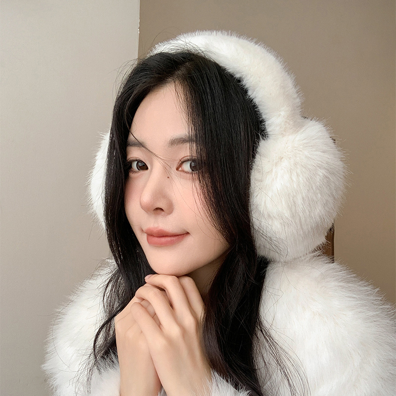 Solid Color Soft Plush Ear War - Earmuffs Foldable ulasan dan harga