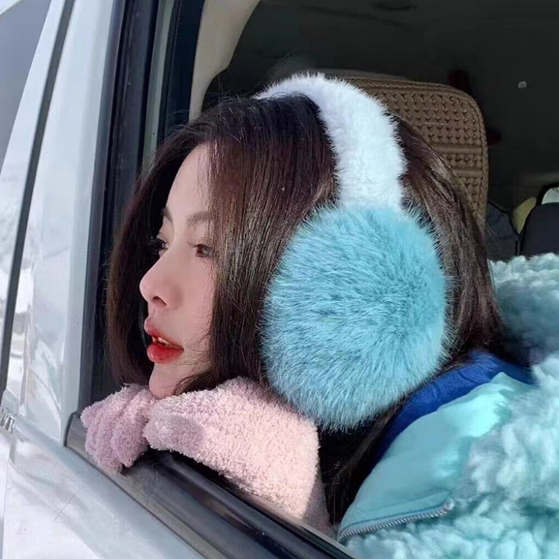 Solid Color Soft Plush Ear War - Earmuffs Foldable ulasan dan harga