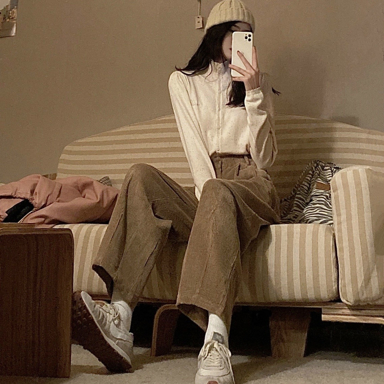 Wide Leg Corduroy Pants Women  - Corduroy Pant Warm ulasan dan harga