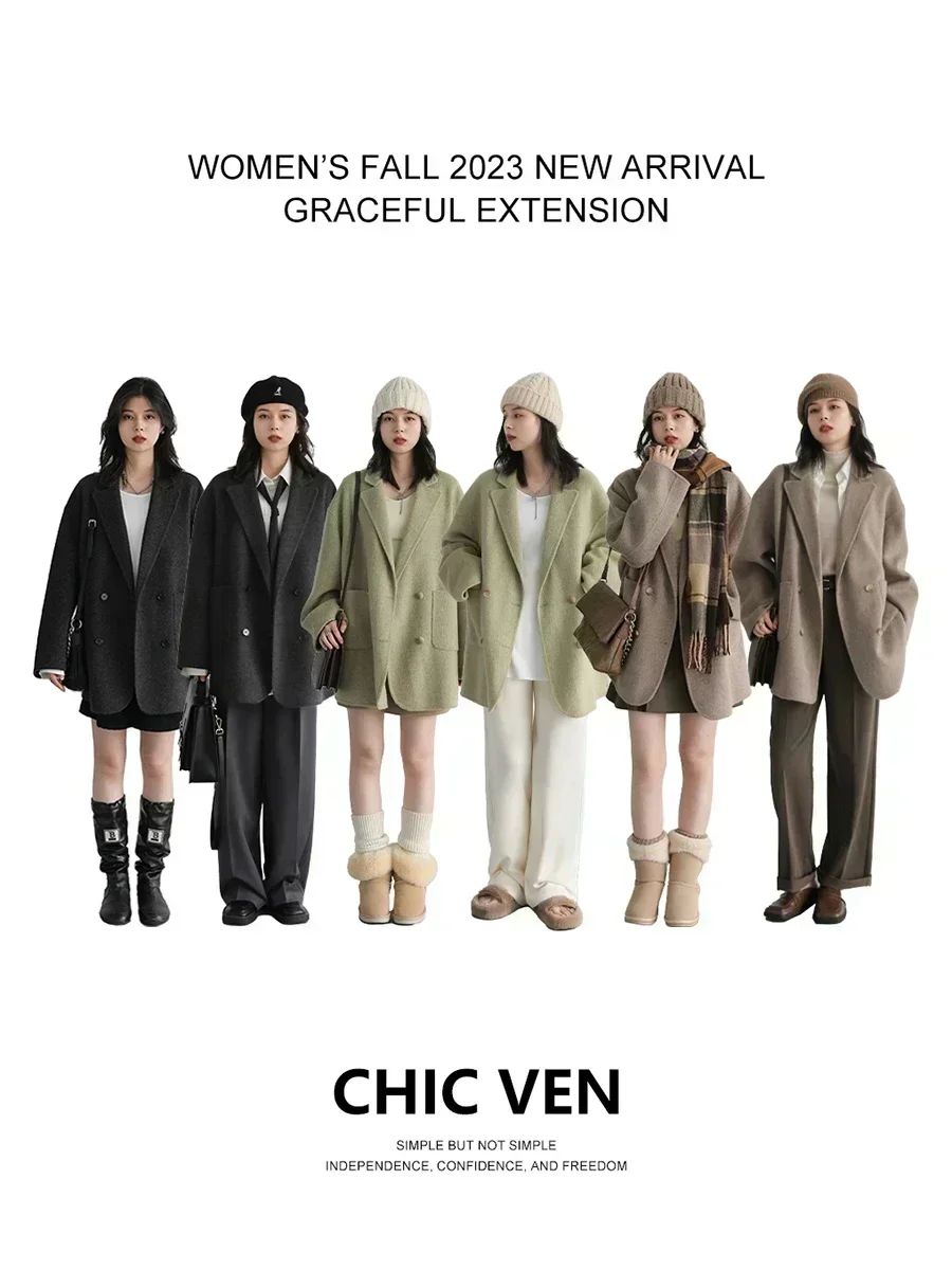 CHIC VEN Women's Woolen Coats  - Down Jacket Packable ulasan dan harga